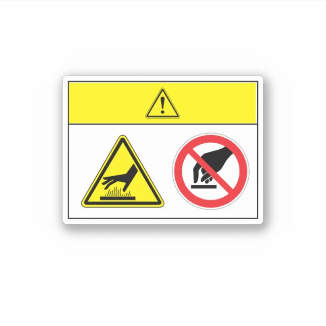 Etiqueta de precaución/superficie caliente BQ09 (Anverso)