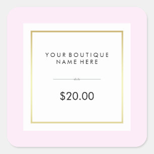 Etiqueta de precio al por menor Glam Pink and Gold