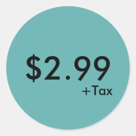 Etiqueta de precio con impuesto