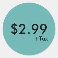 Etiqueta de precio con impuesto
