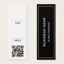 Etiqueta de precio de código QR de logotipo de neg