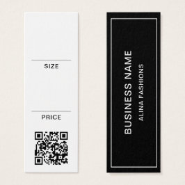 Etiqueta de precio de código QR de logotipo de neg