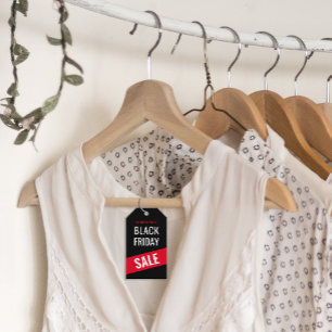 Etiqueta de precio de colmena de ropa de Viernes N
