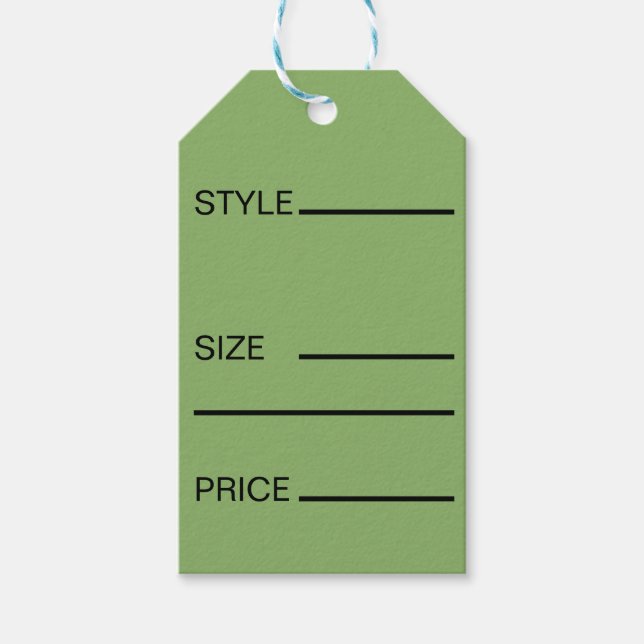 Etiqueta de precio de estilo simple (Anverso)