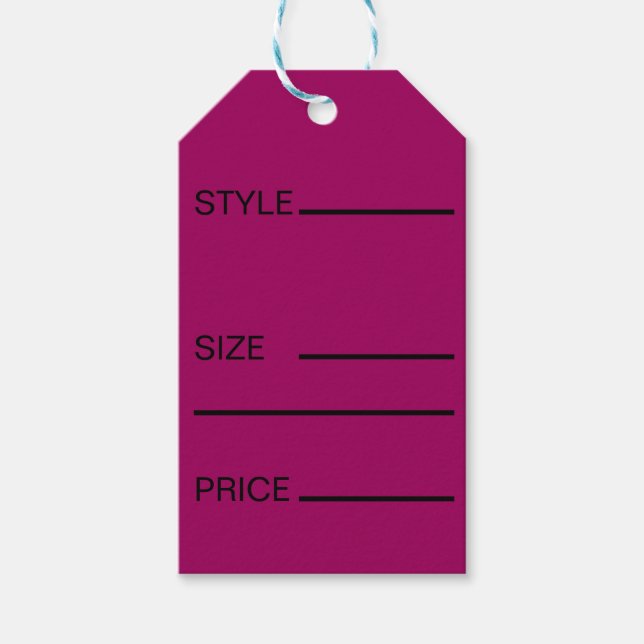Etiqueta de precio de estilo simple (Anverso)