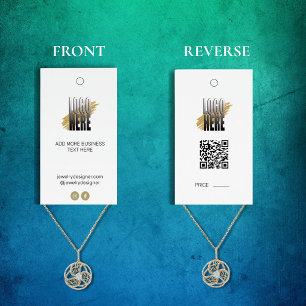 Etiqueta de precio de exhibición de joyería con có