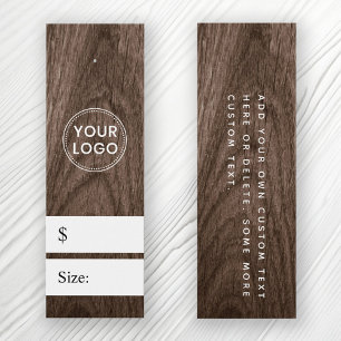 Etiqueta de precio de grano de madera marrón