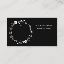 Etiqueta de precio de la correa floral rusa negra