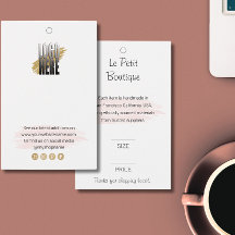 Etiqueta de precio de la ropa con logotipo profesi