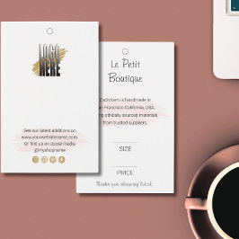 Etiqueta de precio de la ropa con logotipo profesi