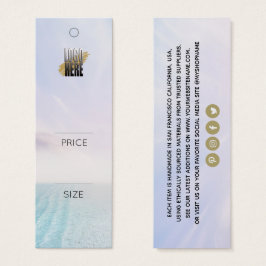 Etiqueta de precio de la ropa de la escena con log