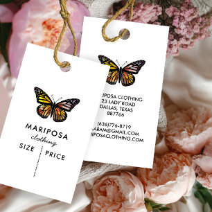 Etiqueta De Precio De Mariposa Monarca Elegante PE