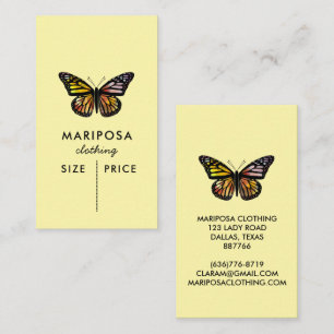 Etiqueta De Precio De Mariposa Monarca Elegante PE
