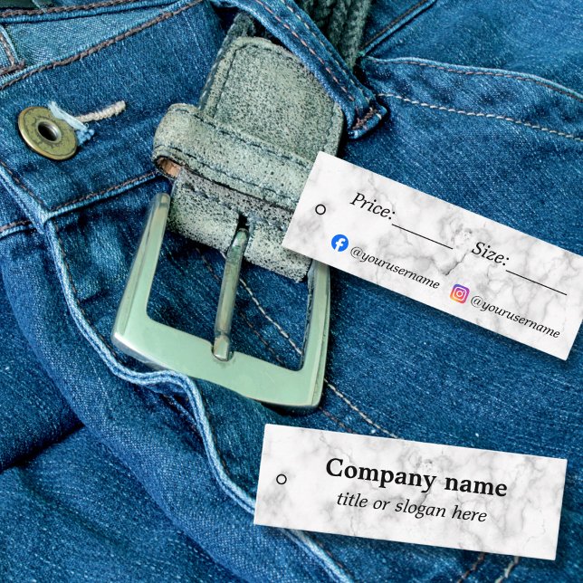 Etiqueta de precio de mármol blanco (Subido por el creador)