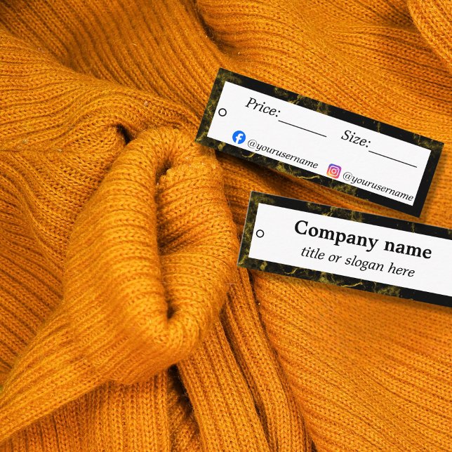 Etiqueta de precio de mármol negro y dorado (Subido por el creador)