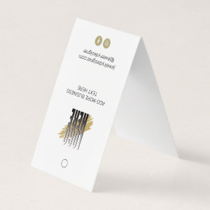 etiqueta de precio de pantalla colgante blanca con
