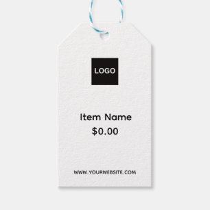 Etiqueta de precio de producto de código QR de log