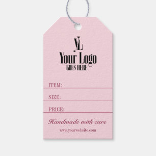Etiqueta de precio de ropa con logotipo de negocio