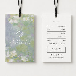Etiqueta de Precio de Ropa Floral Pastel