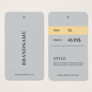 Etiqueta de Precio de Ropa Minimalista Moderna