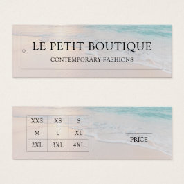 Etiqueta de precio de tamaño de la ropa de playa m