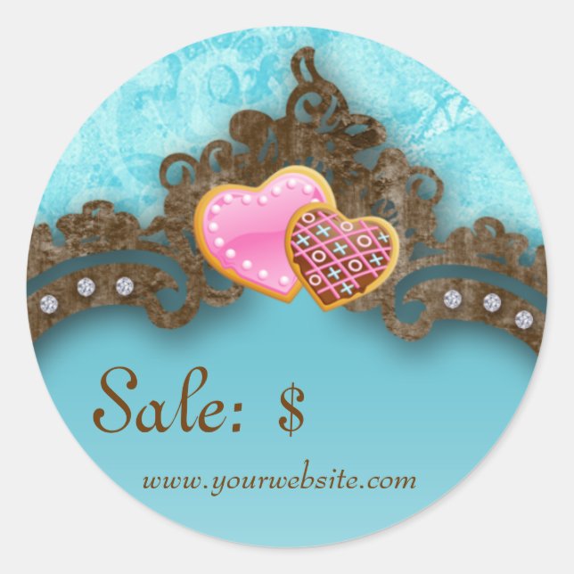 Etiqueta de precio de venta de panadería Cookies a (Anverso)
