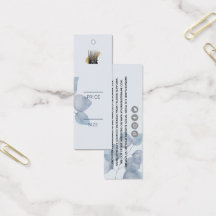 Etiqueta de precio de venta de ropa botánica azul 