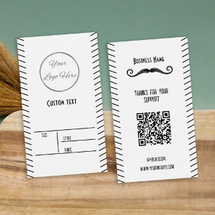 Etiqueta de precio del producto de la barbería del