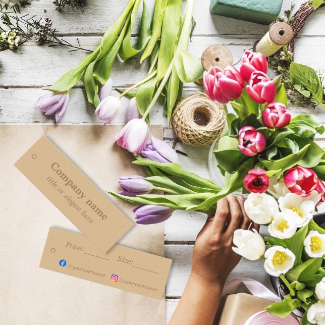 Etiqueta de precio marrón simple y elegante (Subido por el creador)