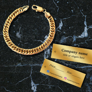 Etiqueta de precio metálico de oro de lujo