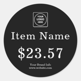 Etiqueta de precio negra | Logotipo de negocio per