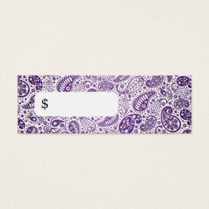 Etiqueta de precio profesional Moda Paisley Purple