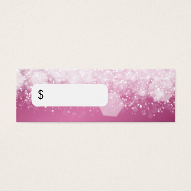 Etiqueta de precio profesional Noche espumosa Rosa (Frente)