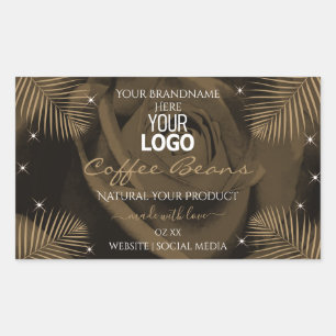 Etiqueta de producto Añadir logotipo de hojas de R