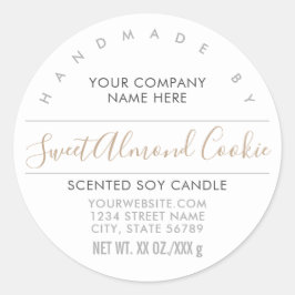 Etiqueta de producto artesanal de Velas o Jabón Al