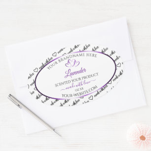 Etiqueta de producto Black White Word Cloud Purple