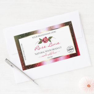 Etiqueta de producto blanco floral Logotipo de Pur