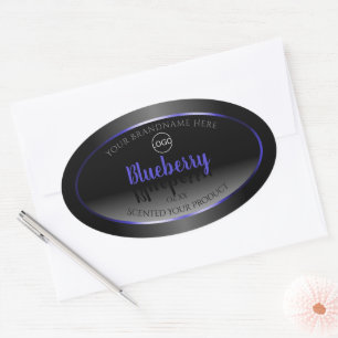 Etiqueta de producto blanco negro Shimmery con el