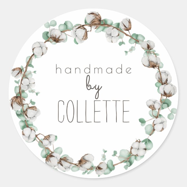 Etiqueta de producto botánico rústico simple (Anverso)