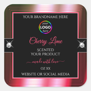 Etiqueta de producto con el logotipo de color verd