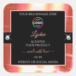 Etiqueta de producto con el logotipo de oro del Ro