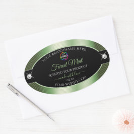 Etiqueta de producto con el logotipo verde de la s