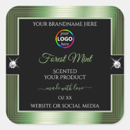 Etiqueta de producto con el logotipo verde de la s