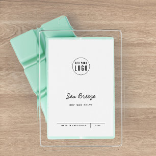 Etiqueta de producto con líneas de script y logoti
