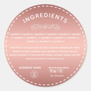 Etiqueta de producto con logotipo de dirección de 