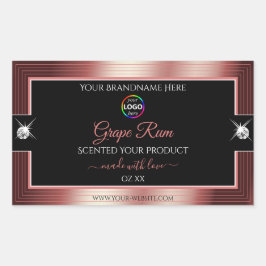 Etiqueta de producto con logotipo rojo de vino bri