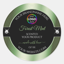Etiqueta de producto con logotipo verde bosque bri