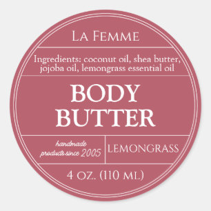 Etiqueta de producto cosmético boho rosa carmín y
