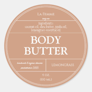 Etiqueta de producto cosmético de arcilla y boho b