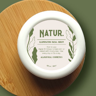 Etiqueta de producto cosmético del patrón botánico